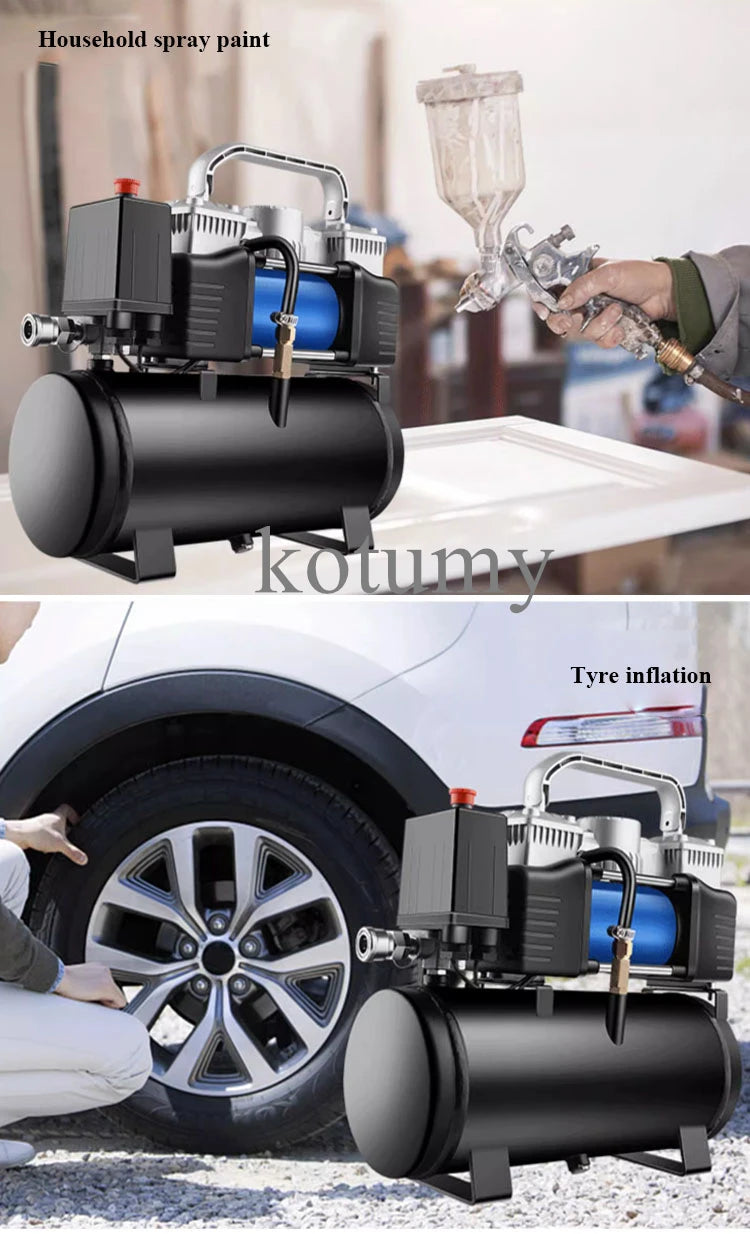 6L /8.5 L Portable Air Compressor Car Tire Inflator Pump Small Air Compressor for Woodworking Painting