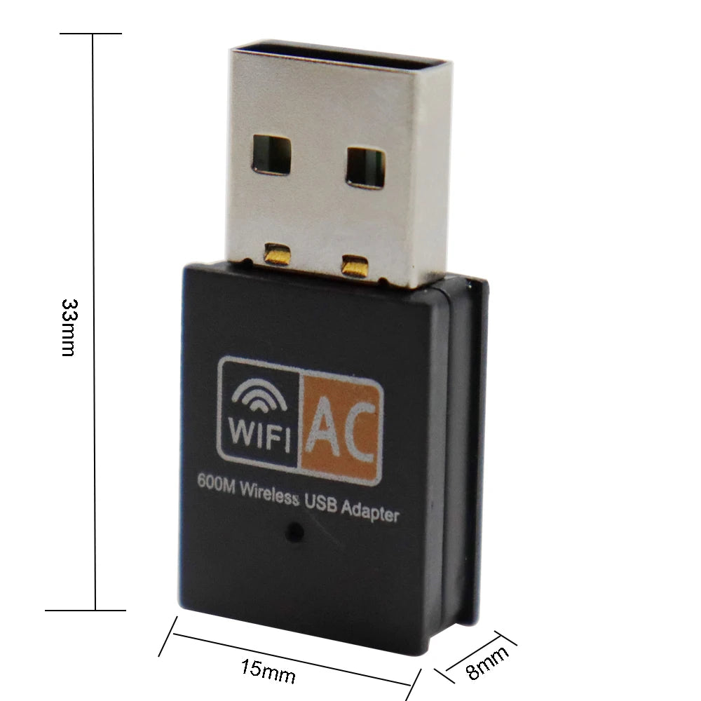 600Mbps Dual-band WiFi Adapter USB Antenna 2.4g 5GHz USB Wifi Adapter Wireless Network Card Adaptador Wifi