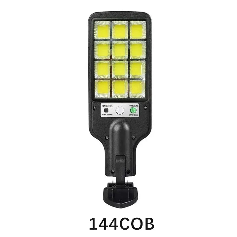 108 COB Sensor Street Lamp 3 Light Modes Outdoor Waterproof Security Solar Lamps for Garden Patio Path Remote Control Light