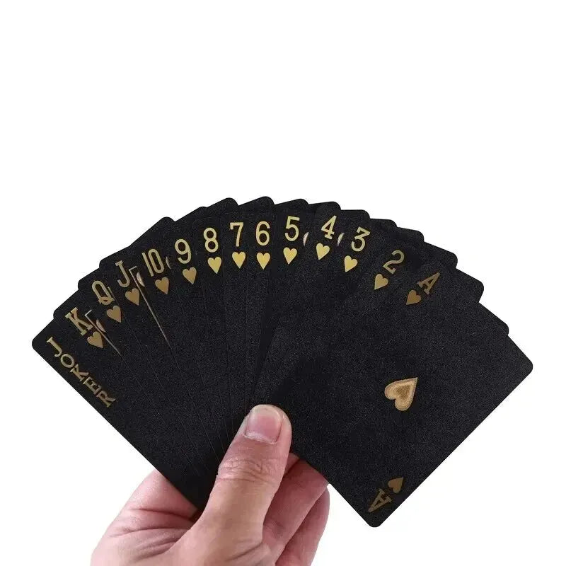 Black Gold Rose Playing Card Game Group Waterproof Poker Suit Magic Dmagic Package Home Party Board Games Gifts Collection