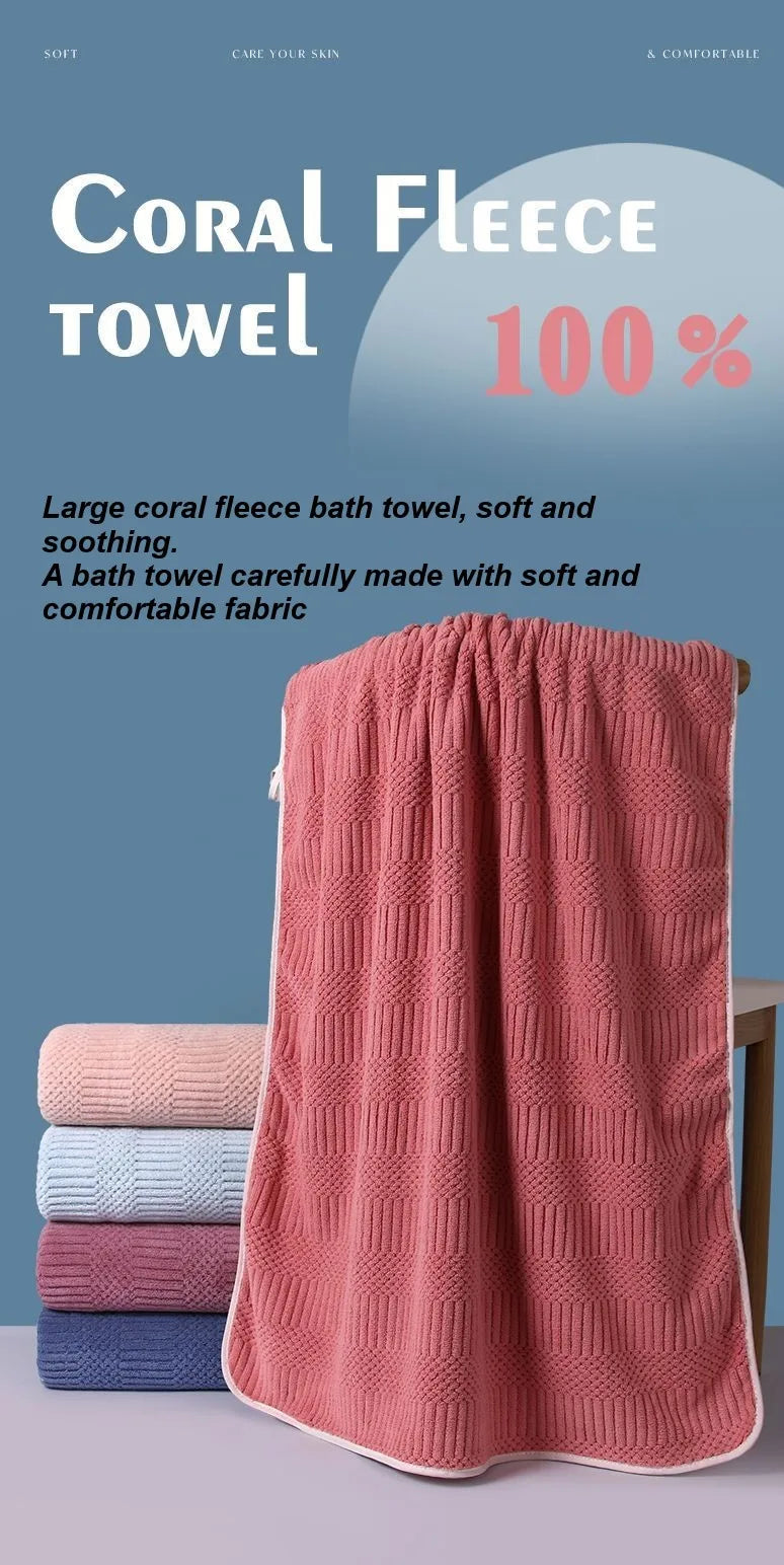 1pc Striped Coral Velvet Hand Towels, Soft Quick Drying Towel, Absorbent Hand Towel For Bathroom