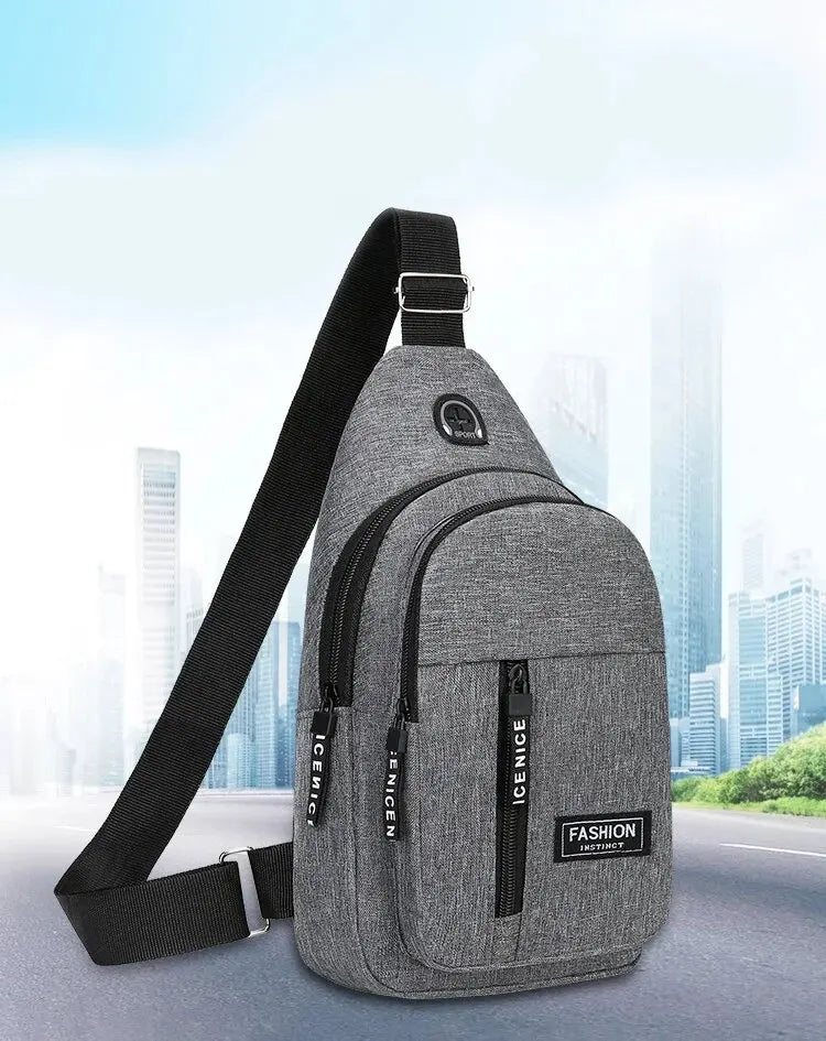 Chest Bag Men's One Shoulder Crossbody Bag Large Capacity Outdoor Sports Leisure Fashion Small Shoulder Bag Backpack Men's