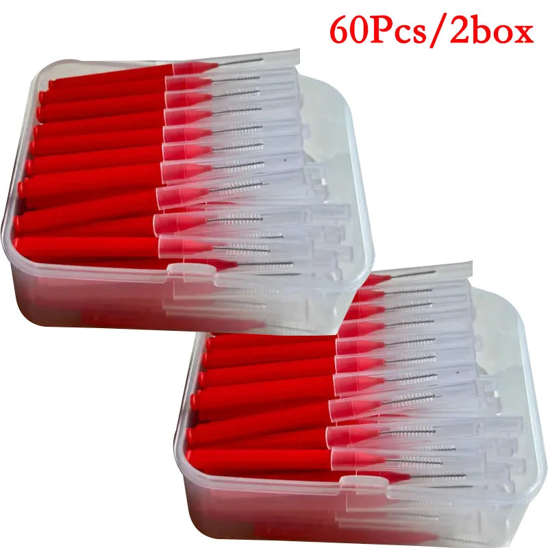 30/60/120Pcs Interdental Brushes Health Care Tooth Escova Interdental Cleaners Orthodontic Dental Teeth Brush Oral Hygiene Tool