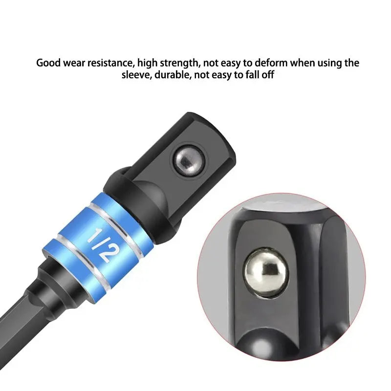 Bending Screwdriver Joint Black Hexagonal Handle Conversion Connect Rod 1/2 Square Head 3/8 Sleeve 1/4 Electric Tool Accessorie