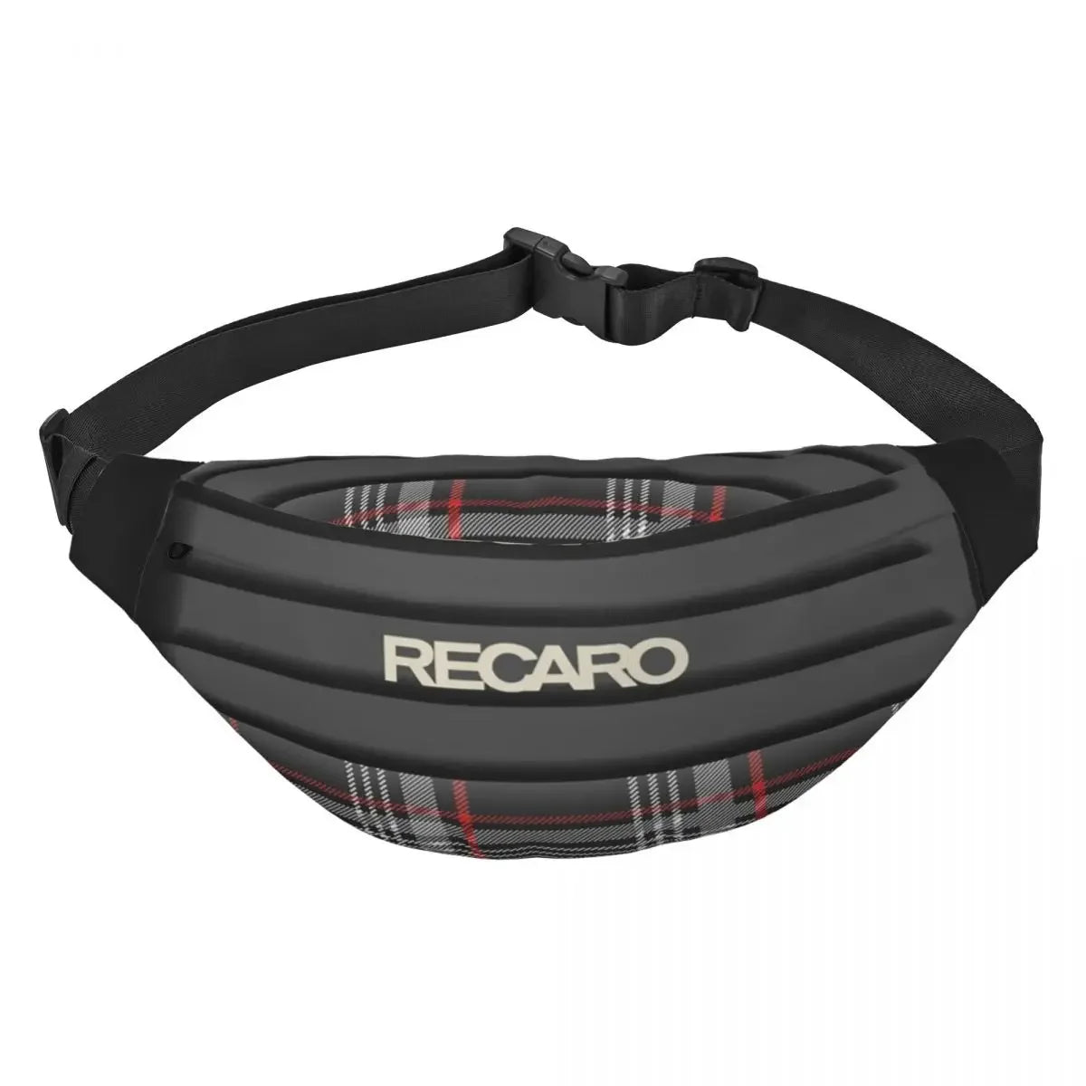 Casual Recaro Houndstooth Fanny Pack for Traveling Women Men Sling Crossbody Waist Bag Phone Money Pouch