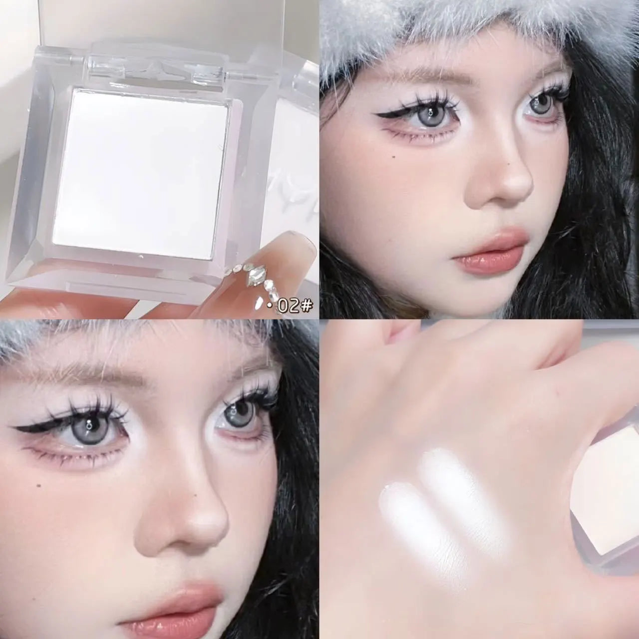 1PcsMonochrome matte highlight smoked eye shadow plate powder is delicate and durable, naturally brightening dopamine eye shadow