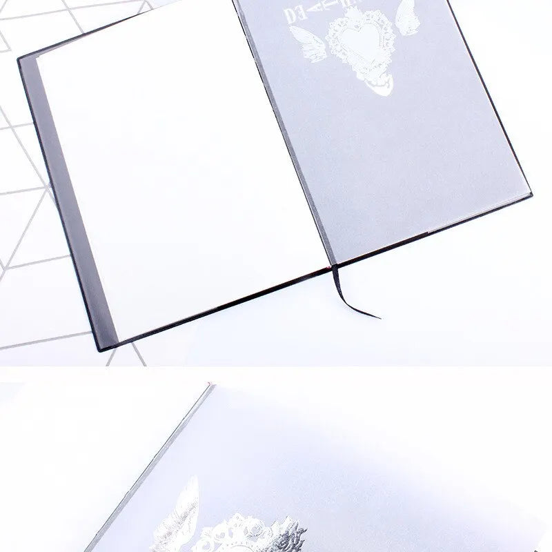 A5 Anime Notebook Set Leather Journal And Necklace Feather Pen Animation Art Writing Journal Notepad