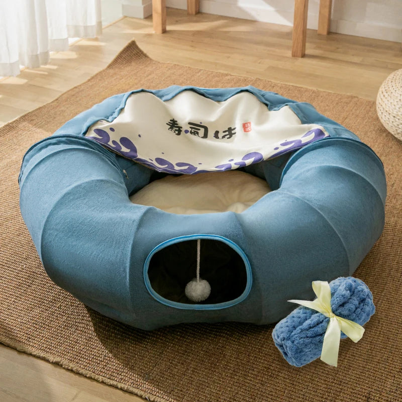 Cat Nest Tunnel Donut Cat a Facility for Children to Bore Tunnel Pet Supplies