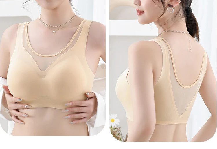 1pcs Women's Bra No Trace Breathable Bra No Steel Ring Breathable Comfortable Large Size Underwear Vest Bralette