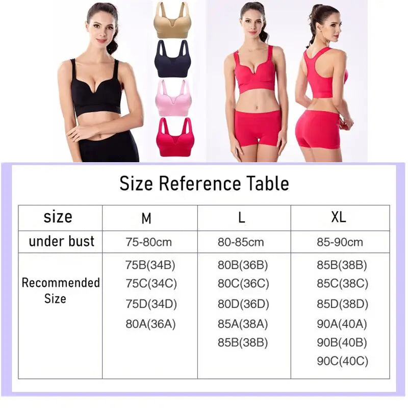 3D Sports Vest Breathable No Steel Ring 3D Cup Bra Yoga Bralette Women's Underwear Fitness Running Adjustable Brassiere