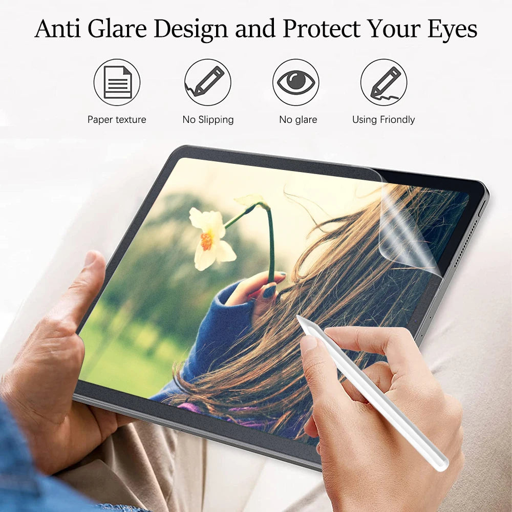 3Pcs Paper Feel Like Screen Protector for Samsung Galaxy Tab S7 S8 S9 Plus Ultra A9 Samsung tab S6 Lite s7 s9 fe A8 A7 No Glass