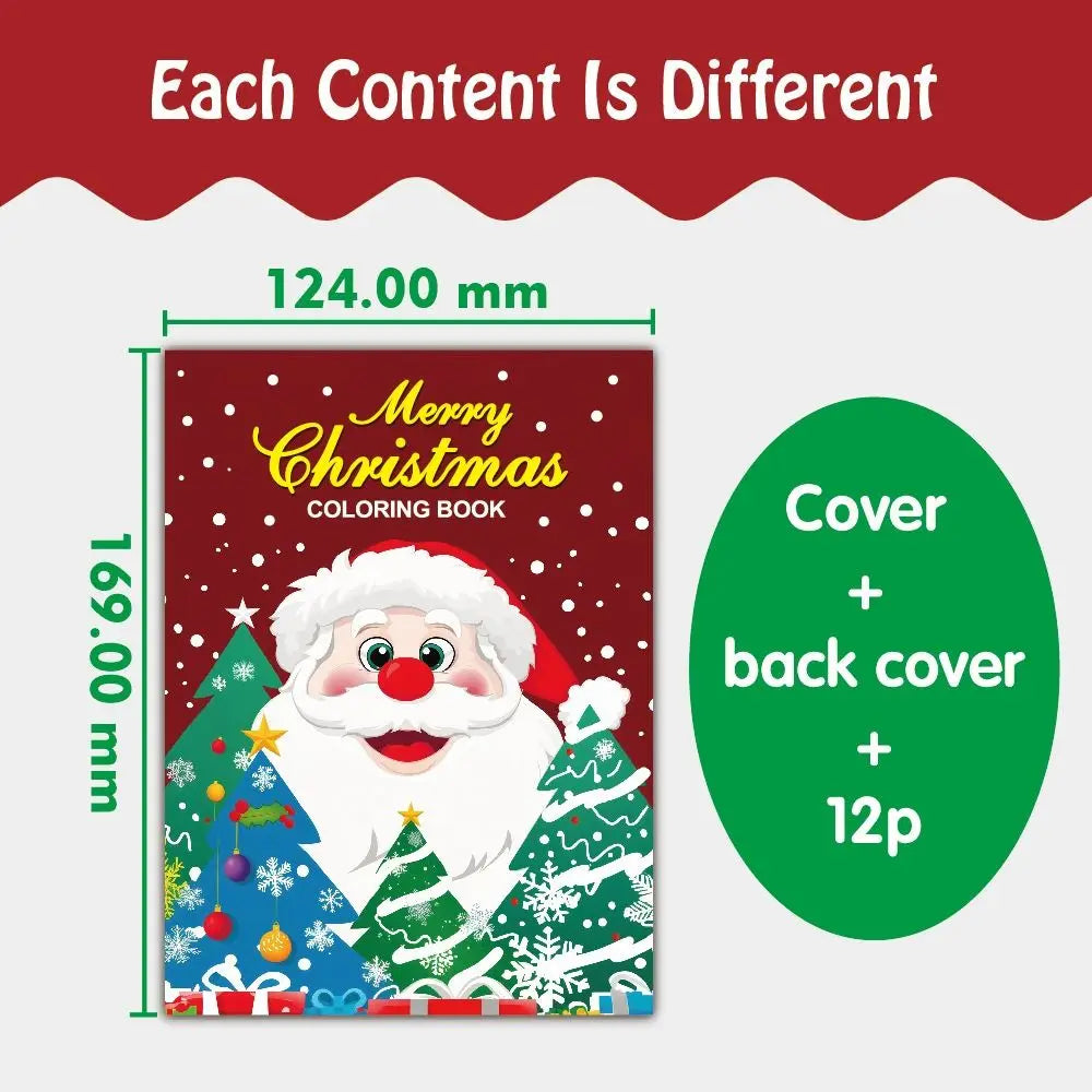 8PCS High Quality Christmas Theme Coloring Book Educational Montessori Gift Doodles Book Drawing Games Toys For Children