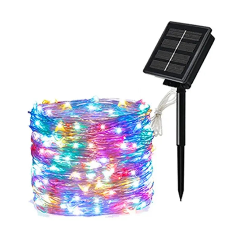 1 Set Of Solar Light String OutdoOr Waterproof 8-mode Copper Wire, Fairy Tale Light, Christmas Light, Used For Outdoor Garden