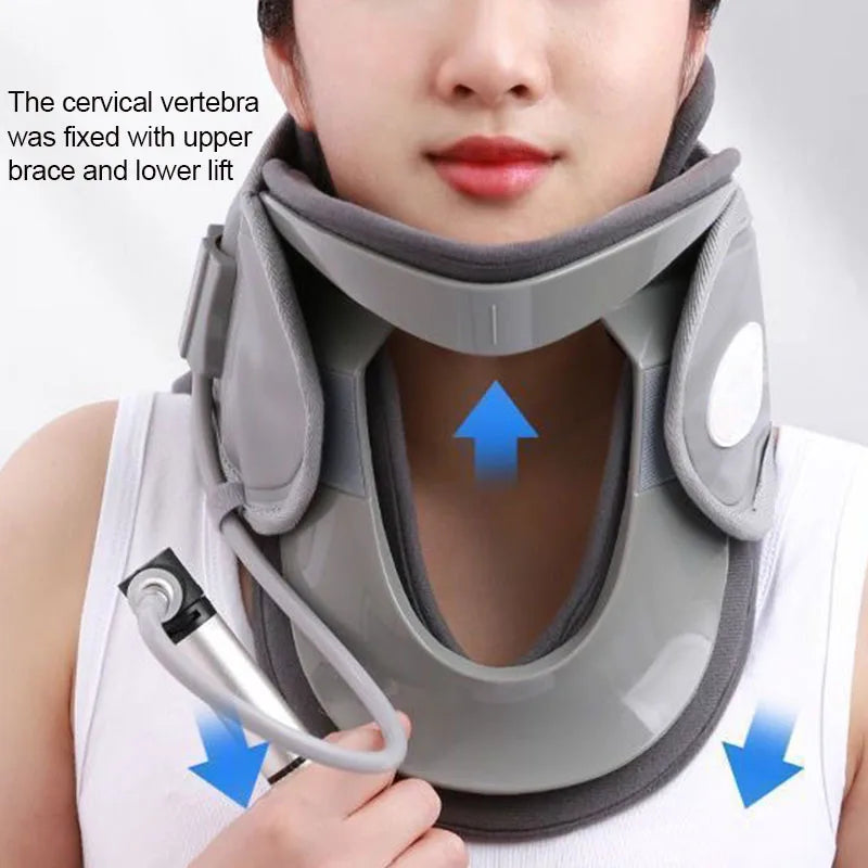 1 pc Neck Traction Device, Adjustable Ergonomic Neck Stretcher,Cervical Spine Alignment Neck Brace With Airbag Support