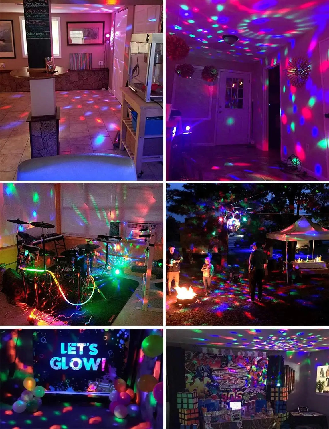 1-4Pcs Aalternating fFashing Light Stage Lamp with Remote Control EU Disco Ball Lamps for Home Room Parties Birthday Wedding Bar