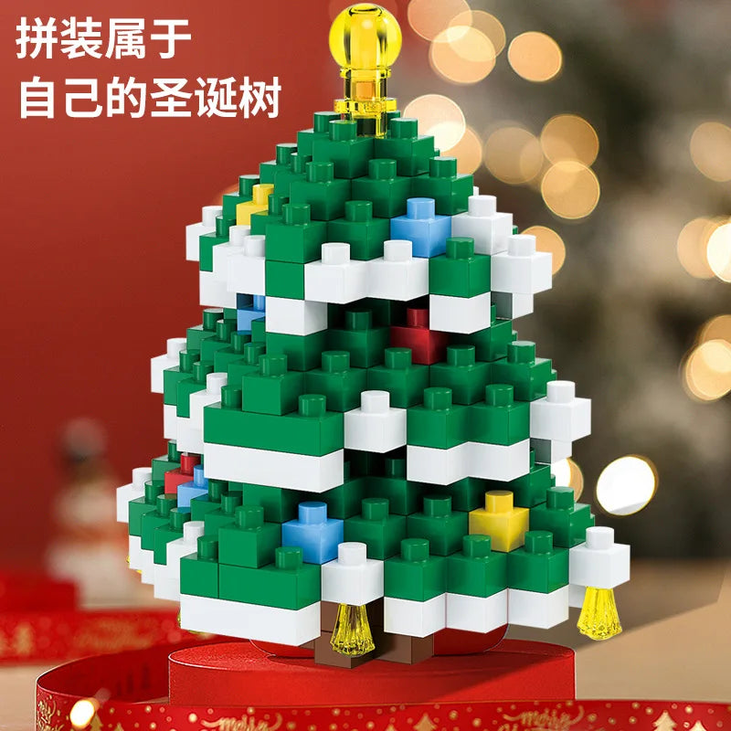 Christmas Tree Adults Particle Building Block Construction Set for Girl 6 Year Micro Diamond Bricks Educational Toy for Children