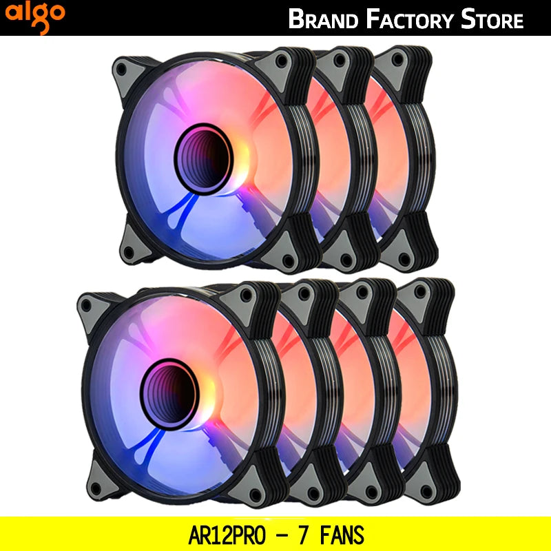 Aigo AR12PRO Computer Case fan ventoinha PC 120mm rgb fan 4pin PWM CPU Cooling fan 3pin5v Unlimited space argb 12cm ventilador