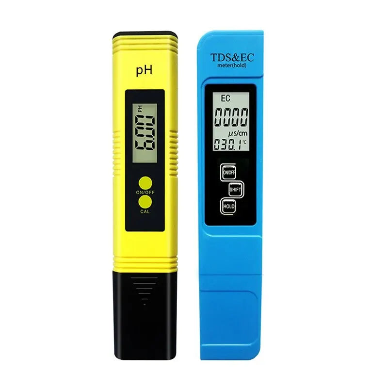 2pcs TDS PH Meter Digital Water Tester 0.01ph High Accuracy PH Meter 0-9990ppm Temperature TEMP PPM Tester