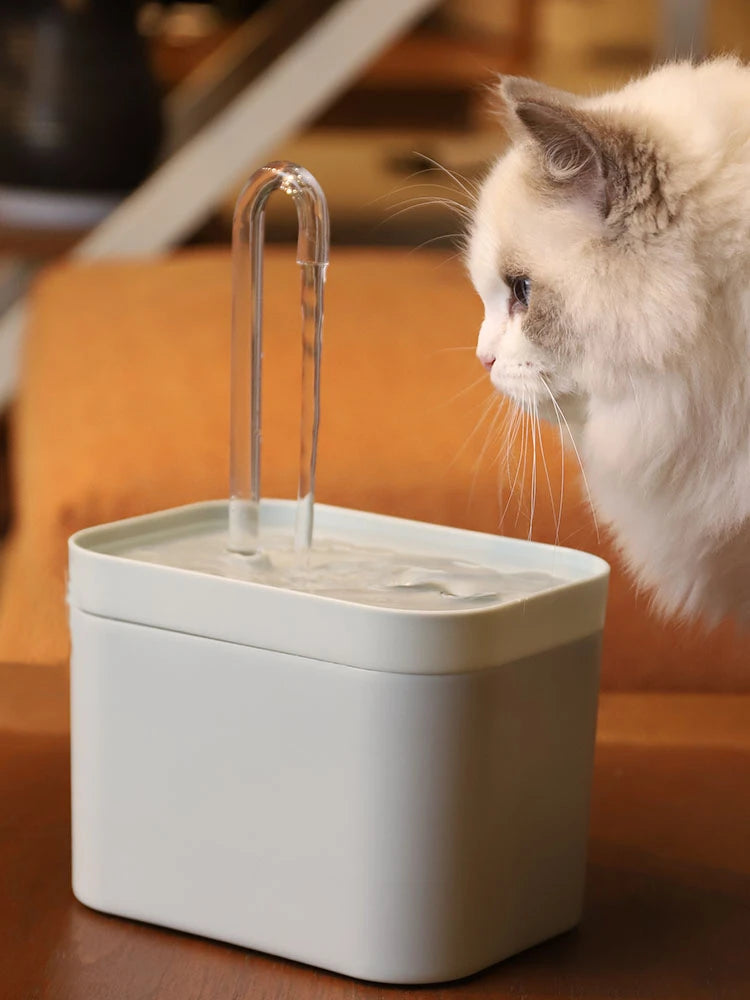 1.5L Automatic Cat Water Fountain USB Powered Electric Mute Pet Drinker Bowl Pet Drinking Dispenser Drinker for Cat Water Filter