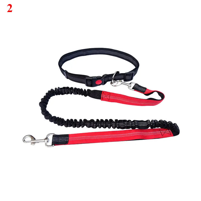 Adjustable Hand Free Dog Leash for Dog Pet Walking Running Jogging Dog leashes Waist Belt Chest Strap Traction Rope pet collars