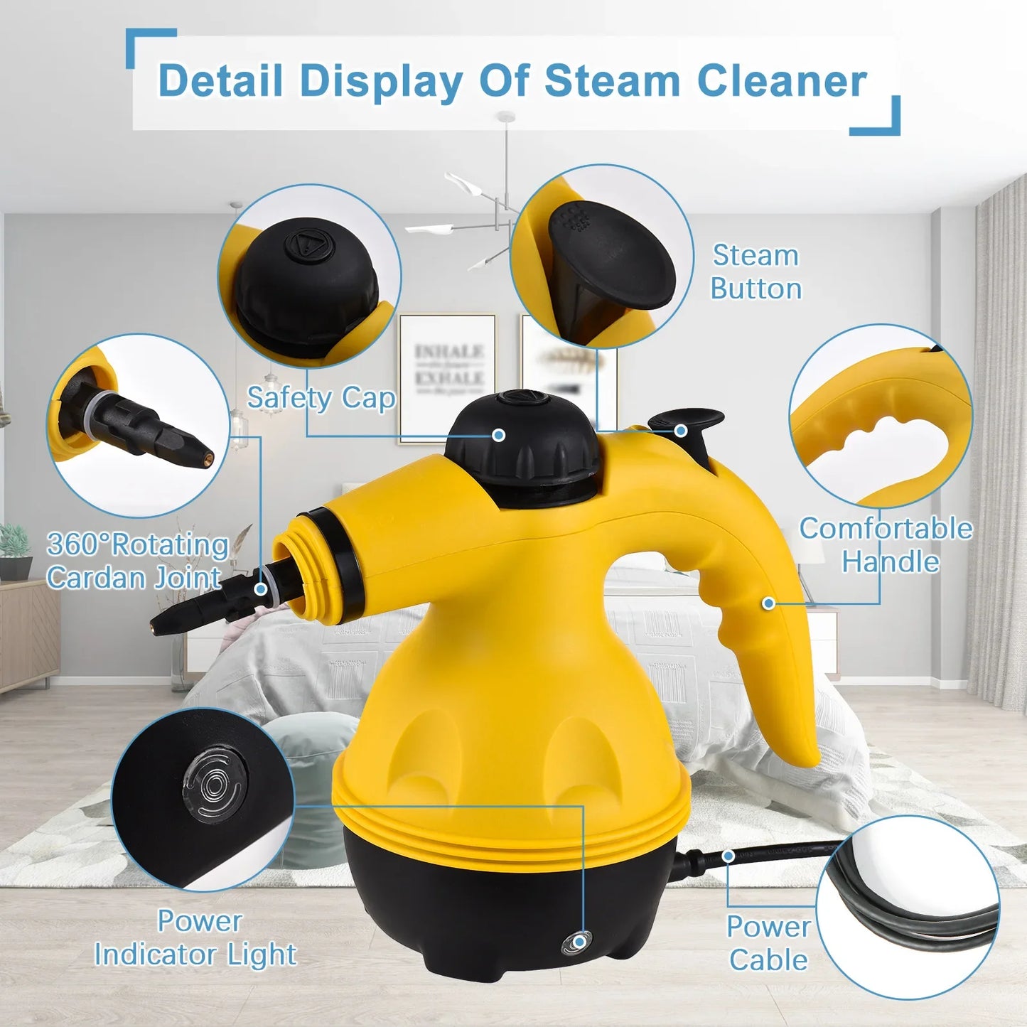 Commercial household handheld cleaning machine high temperature steam cleaning machine multifunctional cleaner oil stain cleanin