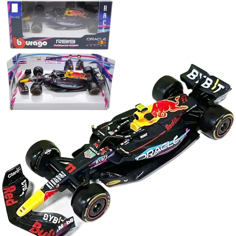 Bburago 1:43 Aston Martin AMR23 Mercedes W14 Red Bull RB19 Miami GP Ferrari SF23 Alpine A523 F1 Model Formula Car Static Racing