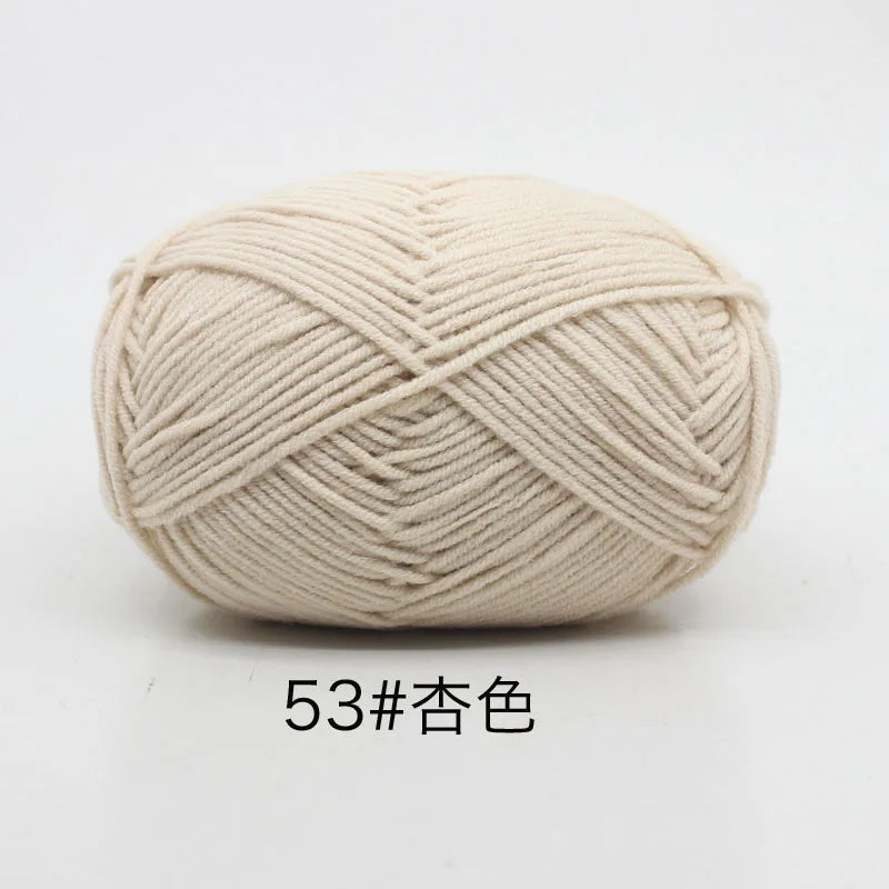 40-50g/Set 4ply Milk Cotton Knitting Yarn Needlework Dyed Lanas For Crochet Craft Sweater Hat Dolls At Low Price