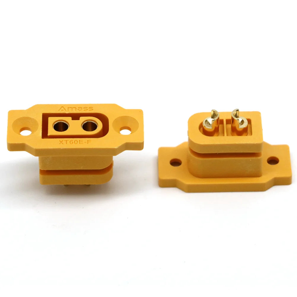 5pc Amass XT60E-F Female Plug Large Current Gold/Brass Ni Plated Connector Power Battery Connecting Adapter for RC Model