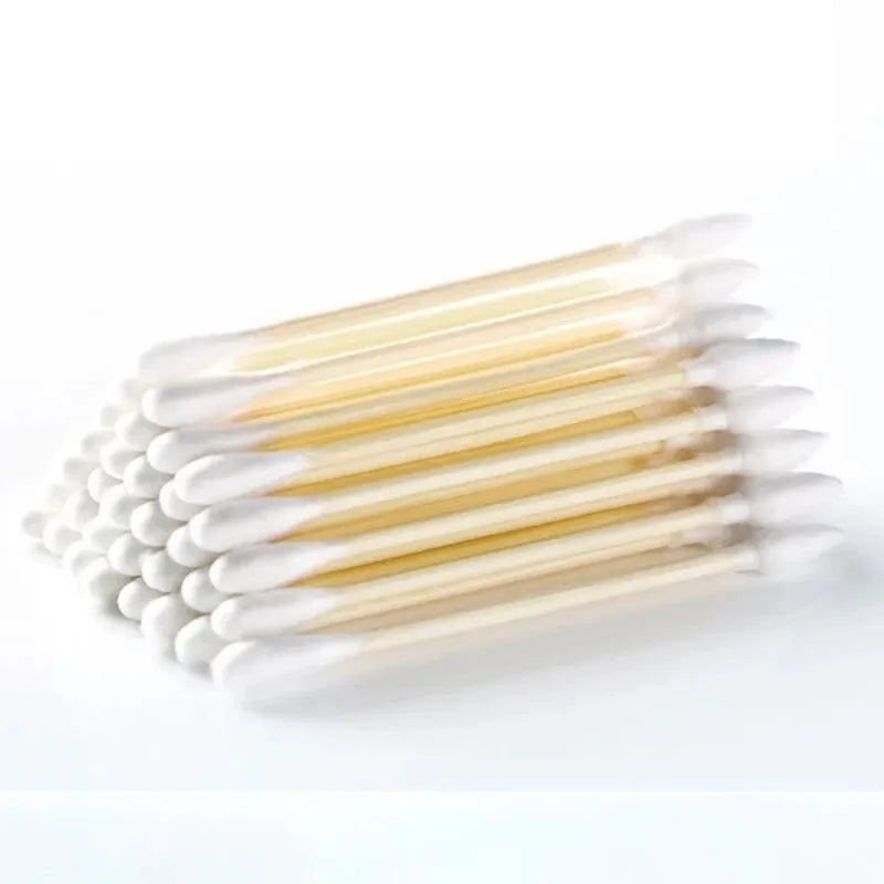 500PCS Disposable Cotton Swab Box With Double End Round Head For Makeup And Makeup Removal Daily Cleaning Pet Care Multi-purpose