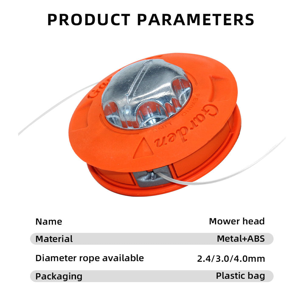 Automatic Grass Trimmer Head for Gasoline Garden Machinery Brush Cutter, Universal Fit String Trimmer Replacement Bump Head