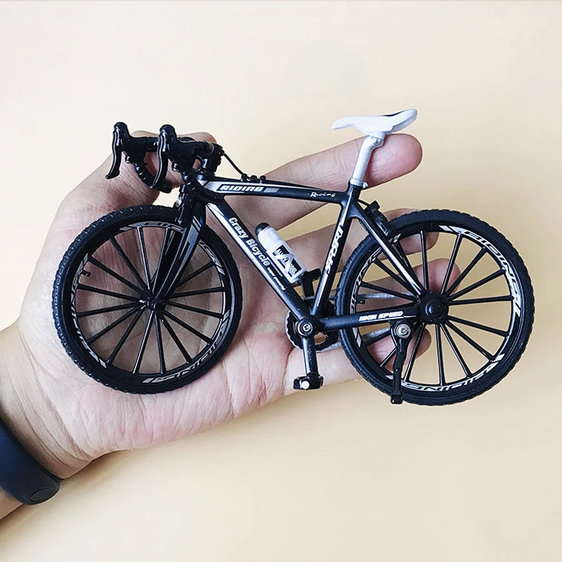 1:10 Mini Finger Mountain Alloy Bicycle Diecast Model Metal Bike Racing Toy Bend Road Simulation Collection Toys for Childrens