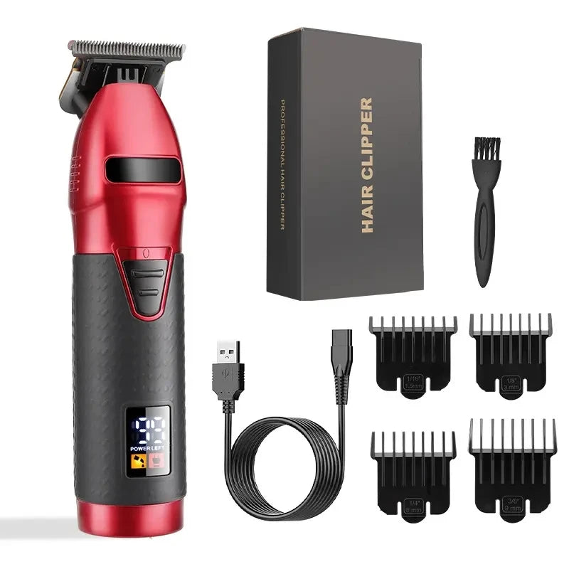 0mm Zero Professional Hair Trimmer For Men Beard & Hair Clipper Electric Pro Barber Cordless HairCut Machine Rechargeable