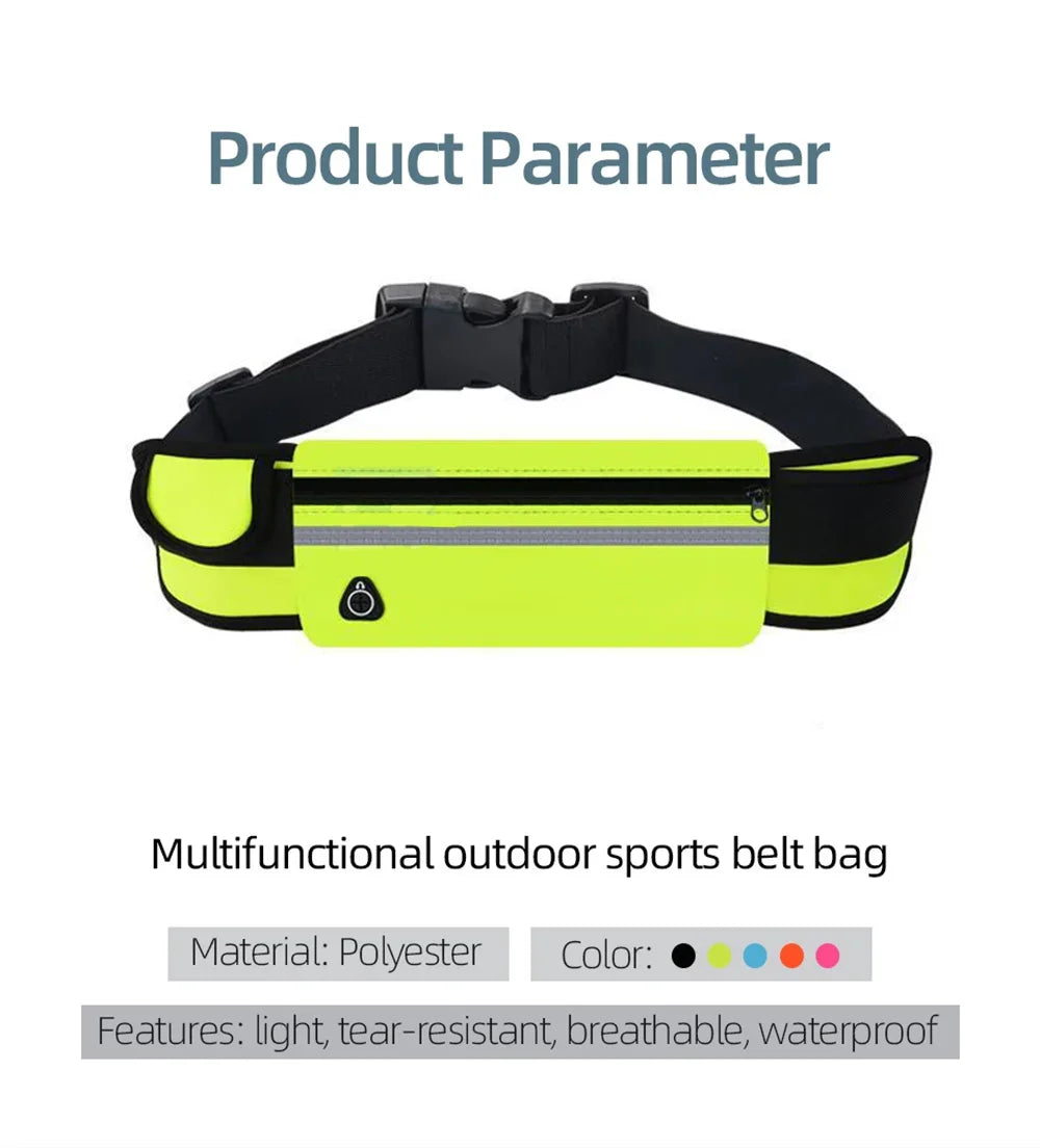 1Pcs Outdoor Sports Waist Bag Waterproof Pack Close Fitting Invisible Belt Fitness Anti Theft Mobile Phone Waist Bag Bottle