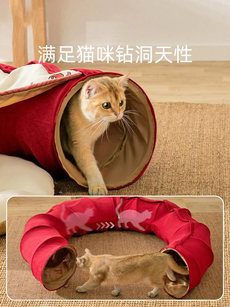 Cat Nest Tunnel Donut Cat a Facility for Children to Bore Tunnel Pet Supplies