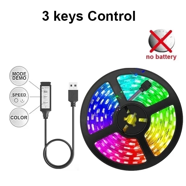 5V Usb Led Lights For Room 5050 Rgb Led Strip 5 10 Meter Diode Tape Gamer Decoration Ice String Bar Lighting Adhesive Led Ribbon