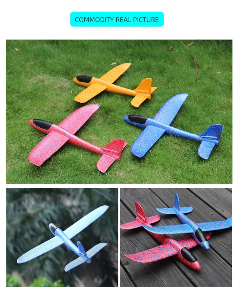 50CM Big Foam Plane Glider Hand Throw Airplane Light Inertial EPP Bubble Planes Outdoor Launch Kids Toys for Children Boys Gift