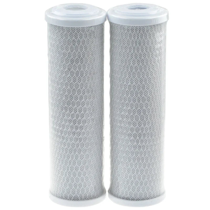 ATWFS 2pcs Universal Water Filter Activated Carbon Cartridge Filter, 10 Inch CTO Block Carbon Filter Water Purification System