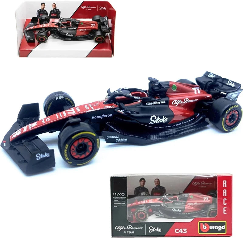 Bburago 1:43 Aston Martin AMR23 Mercedes W14 Red Bull RB19 Miami GP Ferrari SF23 Alpine A523 F1 Model Formula Car Static Racing