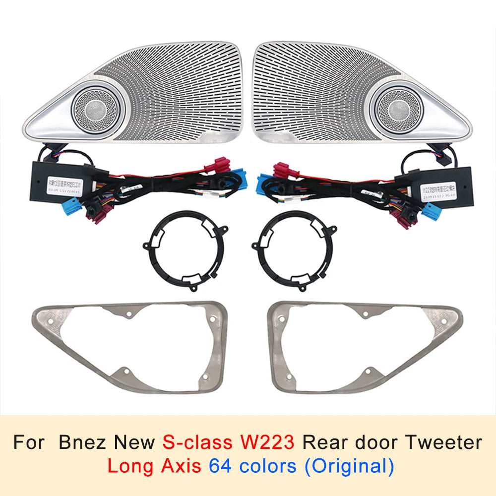 Car High-Pitched Speaker With Ambient Lights Speaker Ring For Mercedes Bnez New S class 2021 2022 Rear Door Tweeter