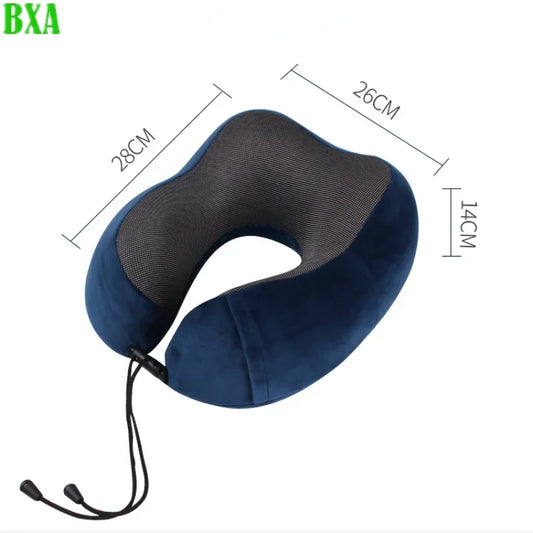 1pc U Shaped Massage Pillow Memory Foam Neck Pillows Soft Travel Massage Neck Pillow Sleeping Airplane Pillow Cervical