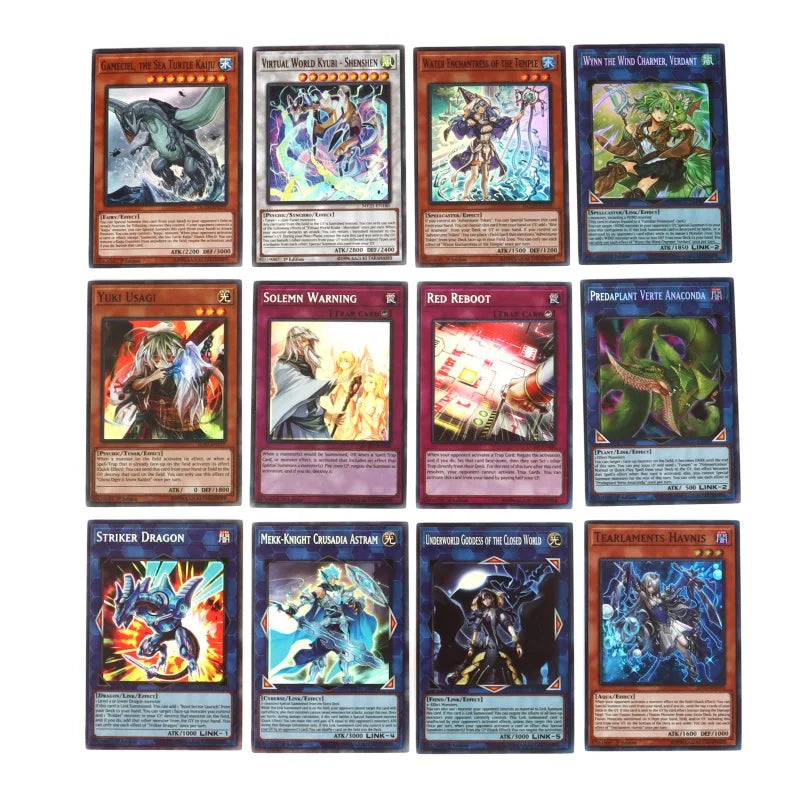 66-148PCS Yugioh Cards with Tin Box Yu Gi Oh Card English Holographic Golden Letter Duel Links Game Card Blue Eyes Exodia