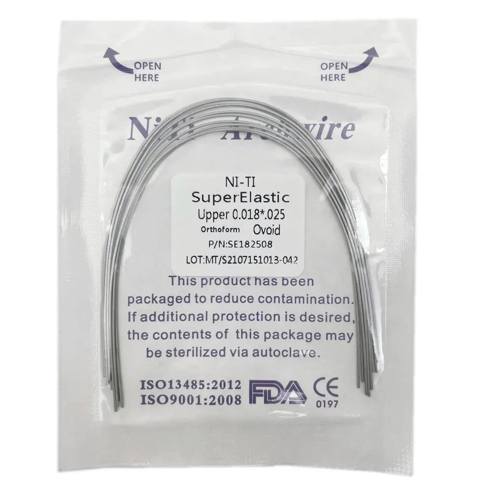 10pcs/pack Orthodontic Dental Super Elastic Oval Form Niti Round/Rectangular Arch Wires Dental Niti Arch Wire Dentist Product