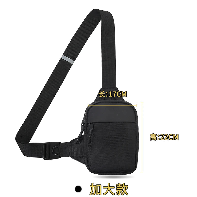 2024 New Sports Chest Bag Men's Ultra-small Mobile Phone Messenger Bag Waist Bag Multi-function Carry-on Bag