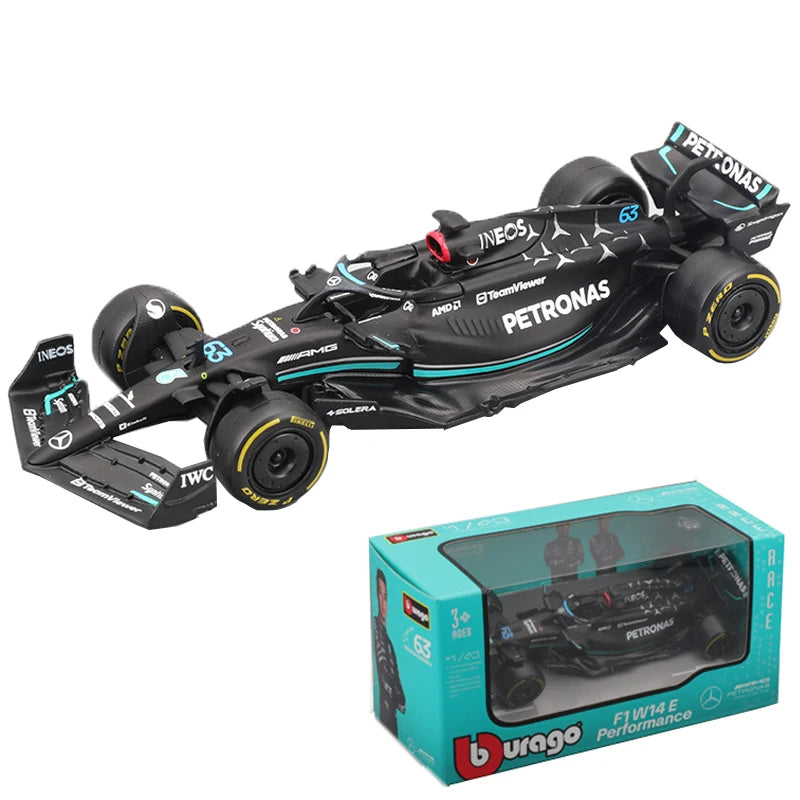 Bburago 1:43 Aston Martin AMR23 Mercedes W14 Red Bull RB19 Miami GP Ferrari SF23 Alpine A523 F1 Model Formula Car Static Racing