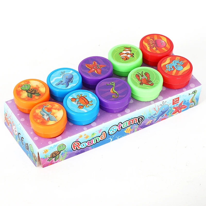 Assorted Stamps for Kids Self-Ink Teacher Stamps Party Favor Children Treasure Box Prize Classroom Easter Egg Stuffers Toys Gift