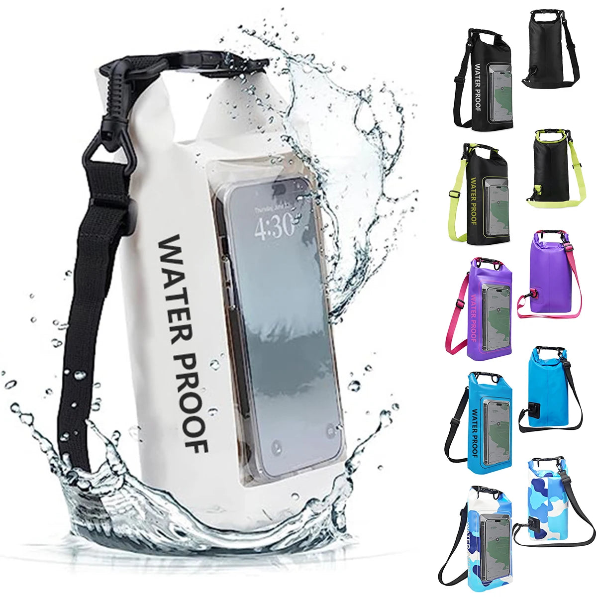 2L Dry Bag Touch Screen Waterproof Bags For Trekking Drifting Rafting Surfing kayak Outdoor Sports Bags .-zmt