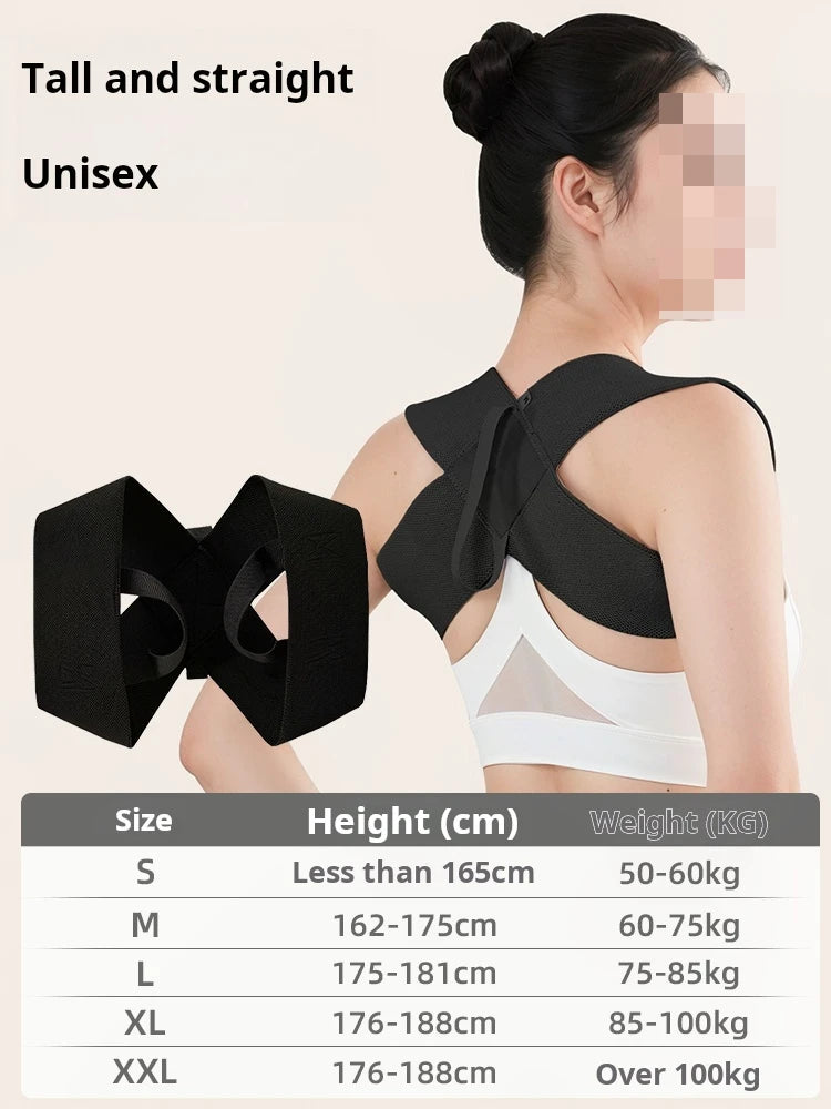 Adjustable Posture Corrector For Back Fitness, Suitable For Both Men And Women To Shape, Pull Up And Assist With Shoulder Straps