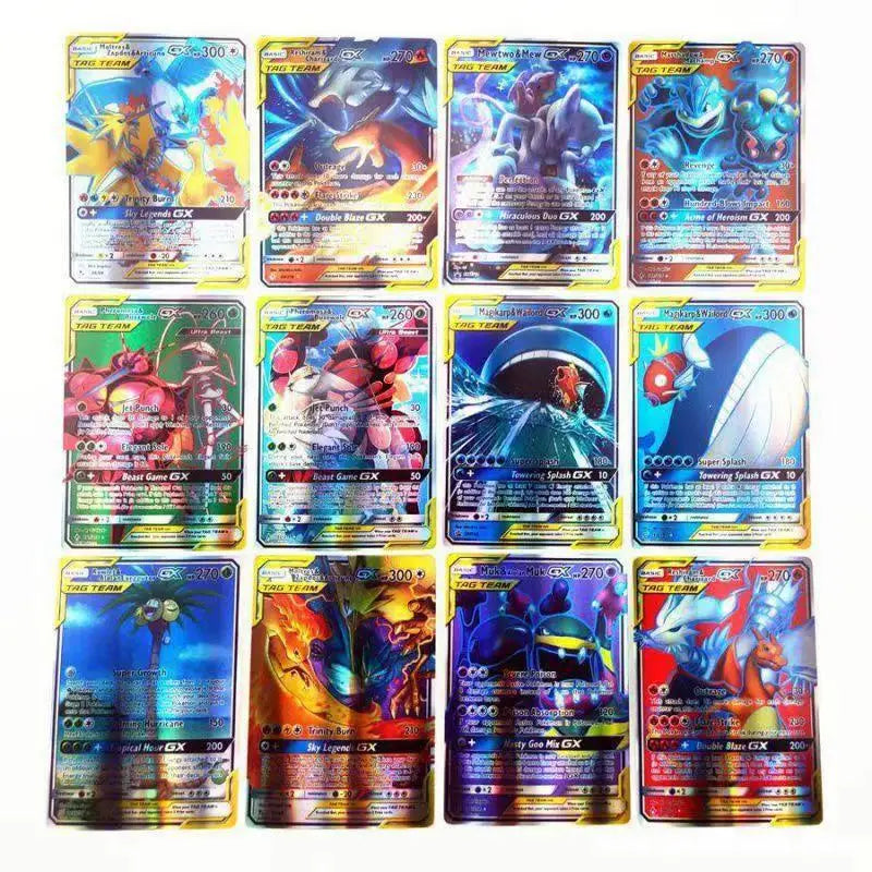 5-300Pcs carte pokémon françaises Spanish French English German Italian cards cartas pokemon Card 300 Gx 300 V Max VMAX 100