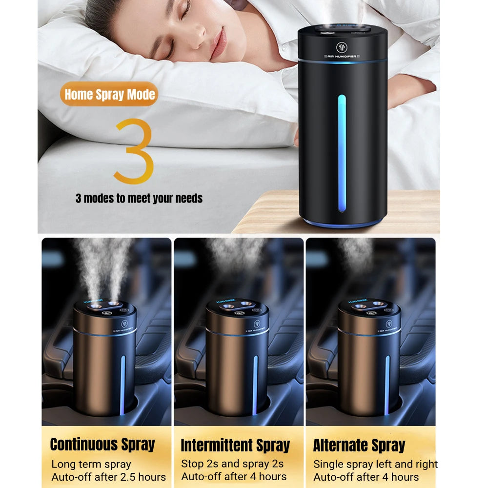 Car Aroma Diffuser Air Freshener Aromatherapy Humidifier Aluminum Alloy Electric Aromatic Oasis Automatic Spraying Home Room