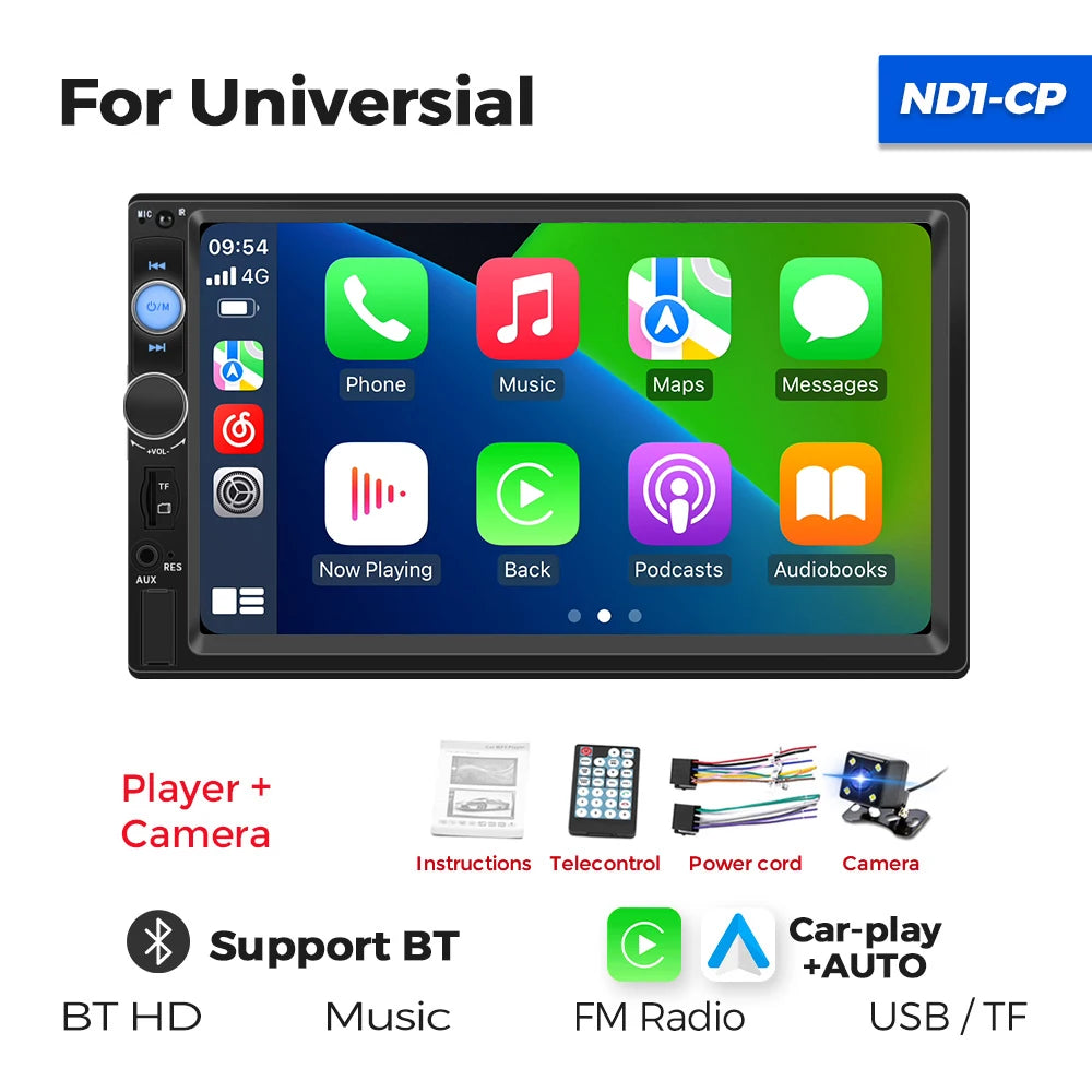 7 Inch HD Touch Screen Intelligent System Car Radio Multimedia Player For Universal Autoradio MP5 Camera TF Card Mirror Link USB